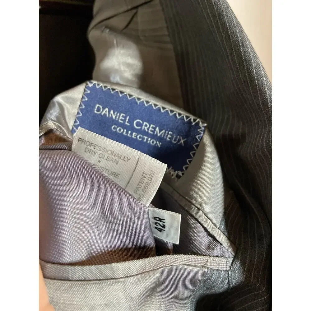 Daniel Cremieux Loro Piana Blazer Suit Jacket Two-Button Front Notch Gray 42R